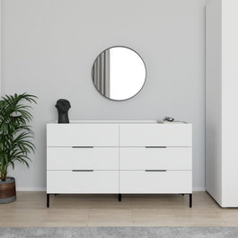 Hanah Home Cómoda Sfn-1760-Dd-1 Blanca con 6 Cajones